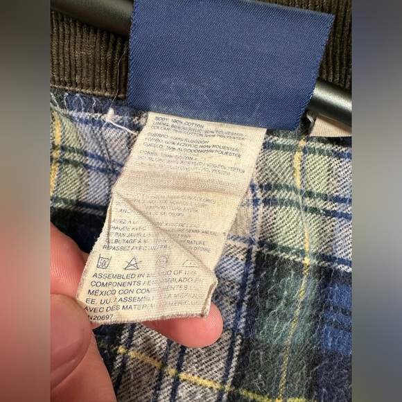 Dickies Gray Corduroy Chore Coat Vintage Y2K Grunge Flannel Lined Jacket Large - Picture 9 of 16